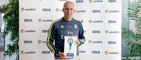 زيدان أفضل مدرب في الدوري الإسباني شهر أبريل