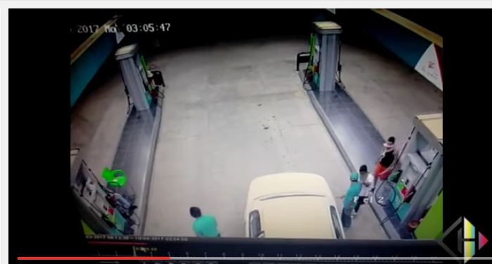 بالفيديو.. ملثمون يسطون على محطة وقود في الرياض