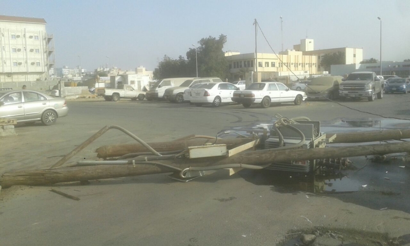 سقوط اعمدة بجازان3