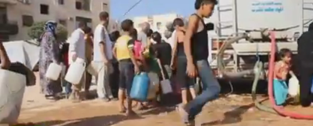 #تيوب_المواطن :سكان حلب يقفون في طوابير للحصول على الماء