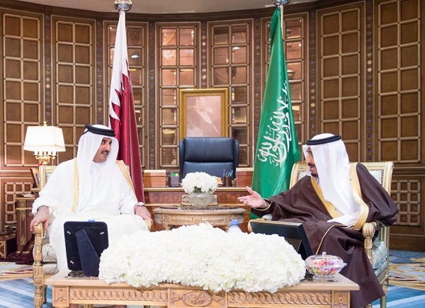 جلسة مباحثات سعودية قطرية في الرياض