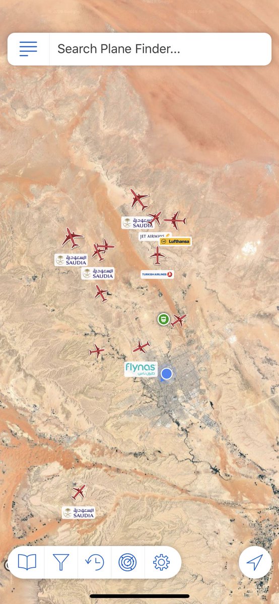 صورة جوية.. الطائرات تملأ سماء الرياض رغم اعتراض الصاروخ الحوثي