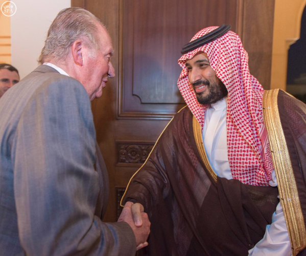 #ولي_ولي_العهد يلتقي رئيس كردستان العراق وملك إسبانيا السابق