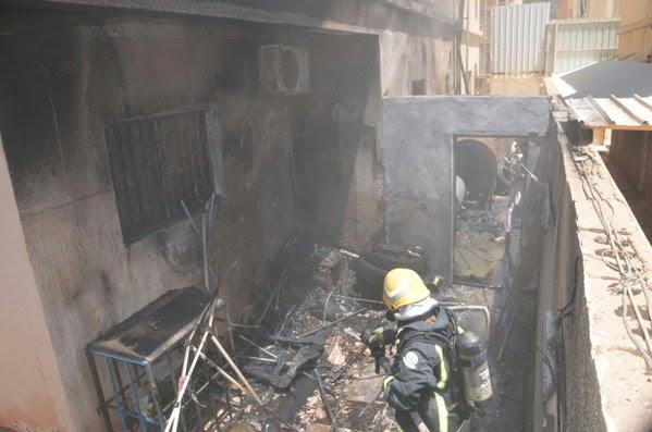 بالصور.. شبهة جنائية تحيل حريق بمنزل في #سكاكا لجهة مختصة