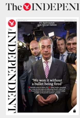 صحف بريطانية بعد نتيجة الاستفتاء ‫(824587133)‬ ‫‬