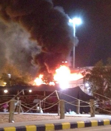 إصابة 5 عسكريين و6 مدنيين في حريق الجنادرية