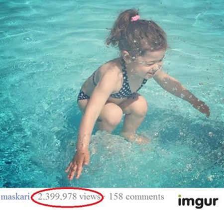 صورة الـ 2.4 مليون مشاهد.. هل الطفلة تحت الماء أم فوقه؟