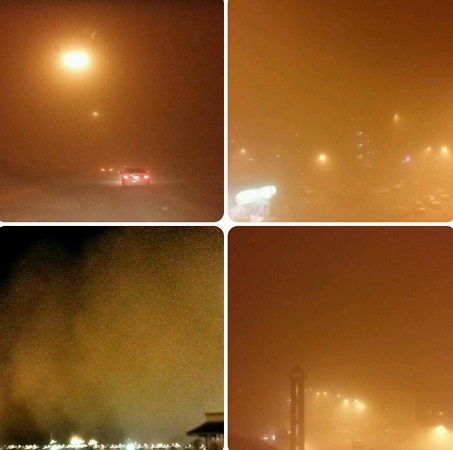 عاصفة مثيرة للأتربة في طريقها لـ #الرياض بعد #القصيم