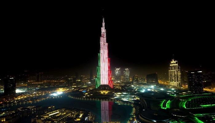 علم الكويت برج خليفة