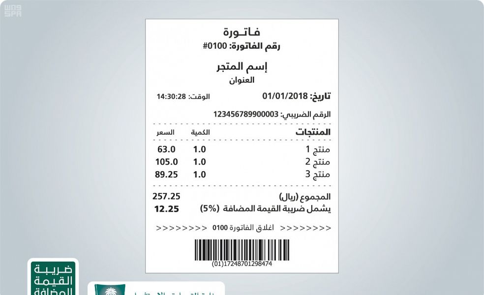 الزكاة والدخل: فواتير القيمة المضافة الورقية غير مخالفة