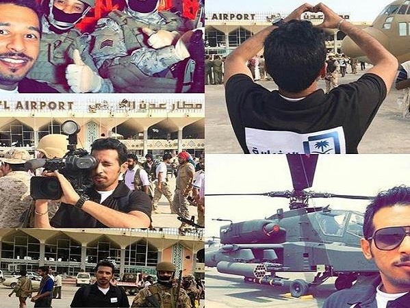 شاهد أول وفد إعلامي سعودي بمطار عدن منذ بدء “عاصفة الحزم” و”إعادة الأمل”