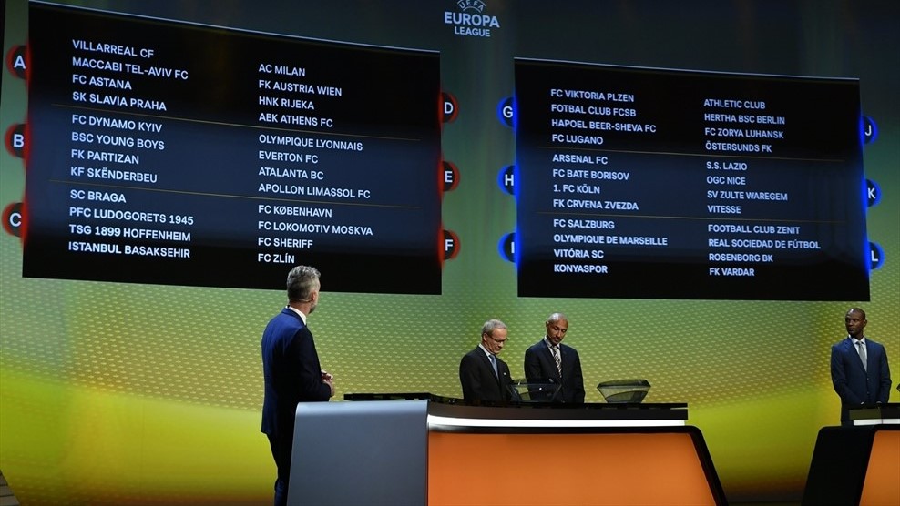 هنا.. نتائج قرعة دور المجموعات من بطولة الدوري الأوروبي