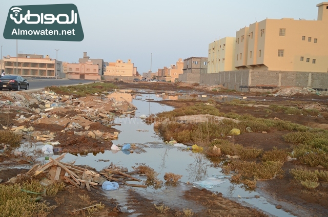 بالصور.. حي الفلاح بجدة غارق في المياه الجوفية