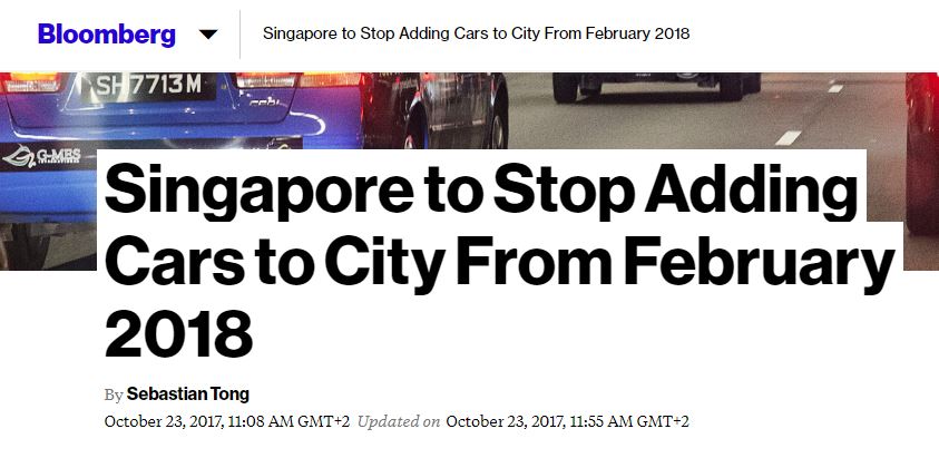 سنغافورة تمنع ترخيص السيارات الجديدة