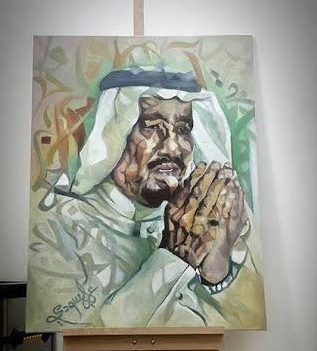 بالصور.. لوحات فنية لقادة المملكة بريشة الرقيب المسودي
