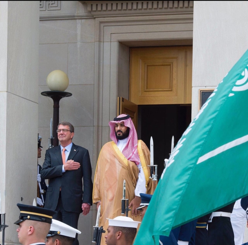 محمد بن سلمان في اجتماع مع معالي وزير الدفاع الأمريكي ‫(781678678)‬ ‫‬