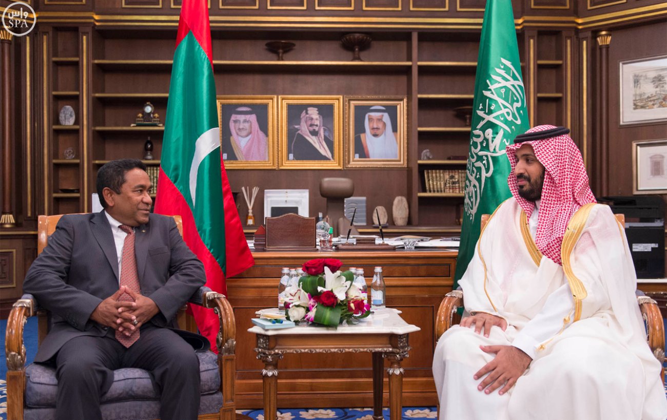 #ولي_ولي_العهد يلتقي رئيس #المالديف ووزير الدفاع المصري