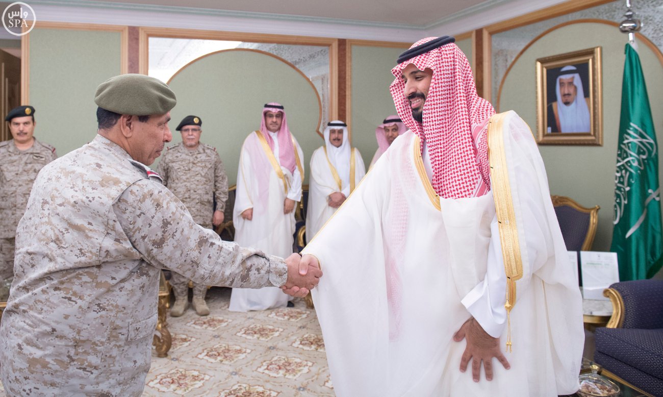 محمد بن سلمان يستقبل كبار القادة والمسئولين في وزارة الدفاع بمناسبة عيد الفطر (3)