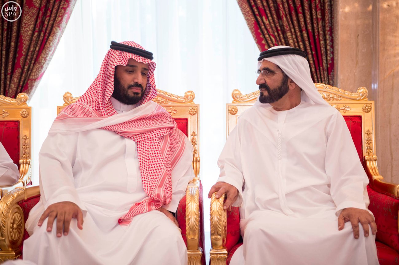 #محمد_بن_سلمان ينقل تعازي #خادم_الحرمين لحاكم دبي وولي عهد أبو ظبي