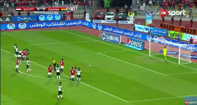 مصر تحرز هدفها الأول في مرمى غانا