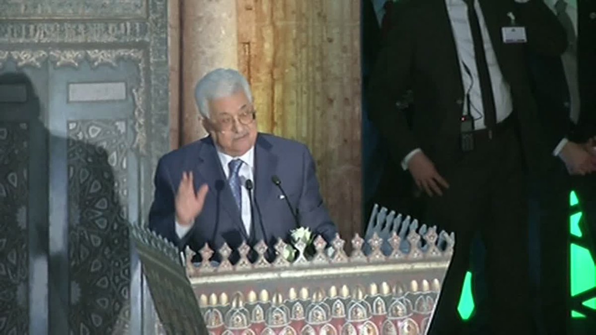 عباس في مؤتمر الأزهر: قرار ترامب بشأن القدس خطيئة كبرى