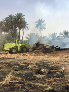 مدني بريدة يباشر حريقاً بمزرعة في المريدسية ‫(1)‬