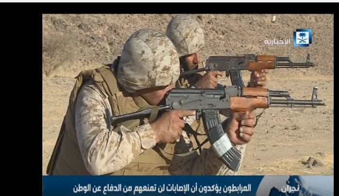 بالفيديو.. عسكري سعودي يصاب بطلقتين في البطن ويعود للحد الجنوبي