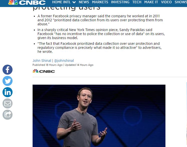 مسؤول سابق في فيسبوك يفضح أساليبه في التعامل مع بيانات المستخدمين