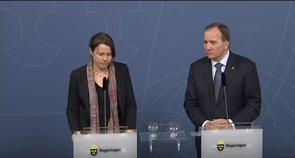 مسؤولة سويدية تبكي لحظة إعلان التوقف عن استقبال اللاجئين