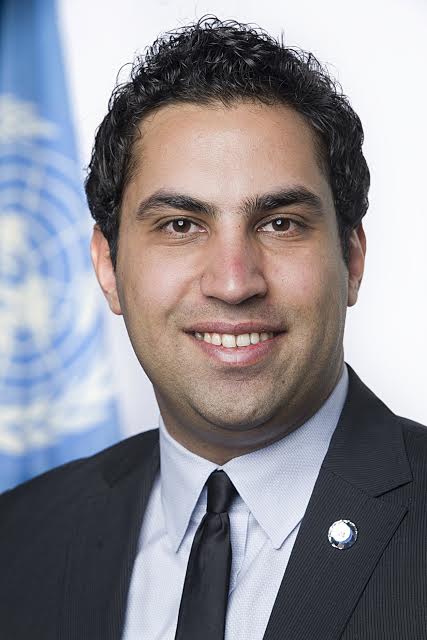 officeal portrait of Ahmad Alhindawi of Jordan as his Envoy on Youth,