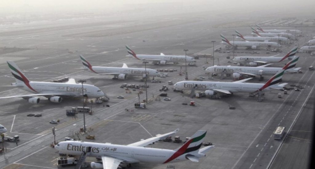 إلغاء 5 رحلات بمطار دبي لهذا السبب