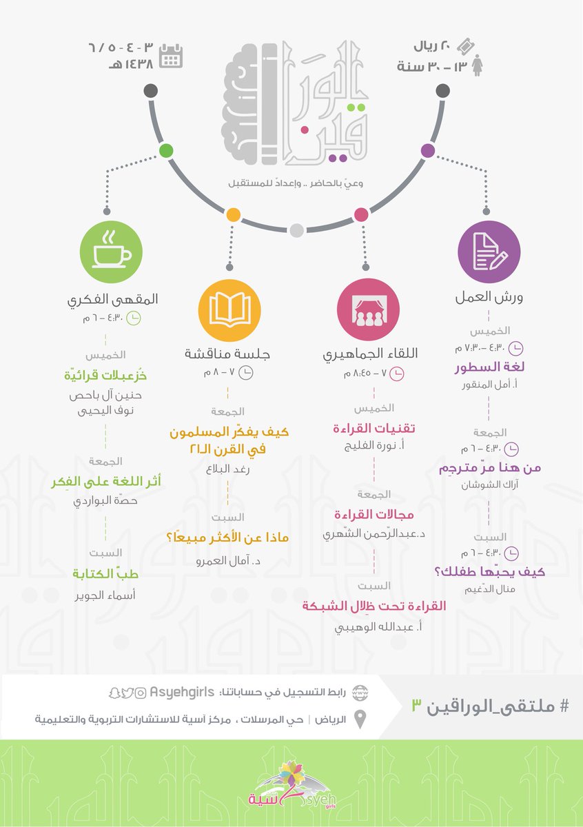 أكثر من 1500 فتاة بـ #ملتقى_الوراقين الثالث لتحفيز القراءة