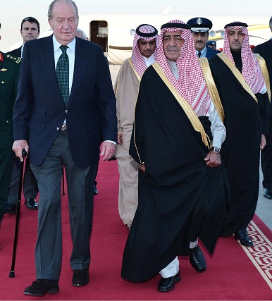 ملك أسبانيا السابق يصل الرياض