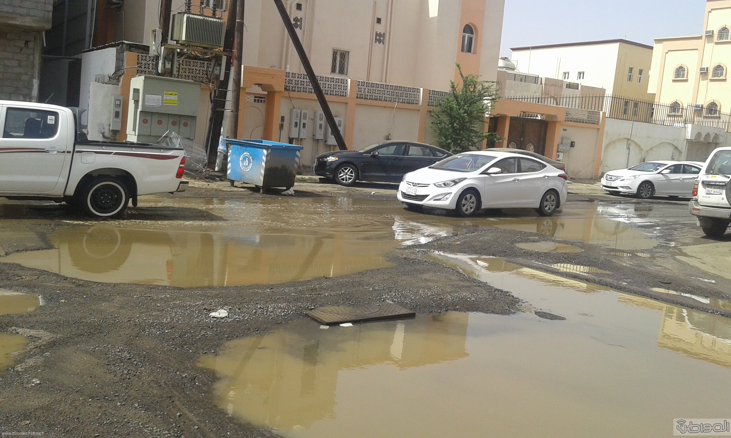 مياه الصرف الصحي تحاصر مسجد ومباني حكومية بروضة جازان (10)