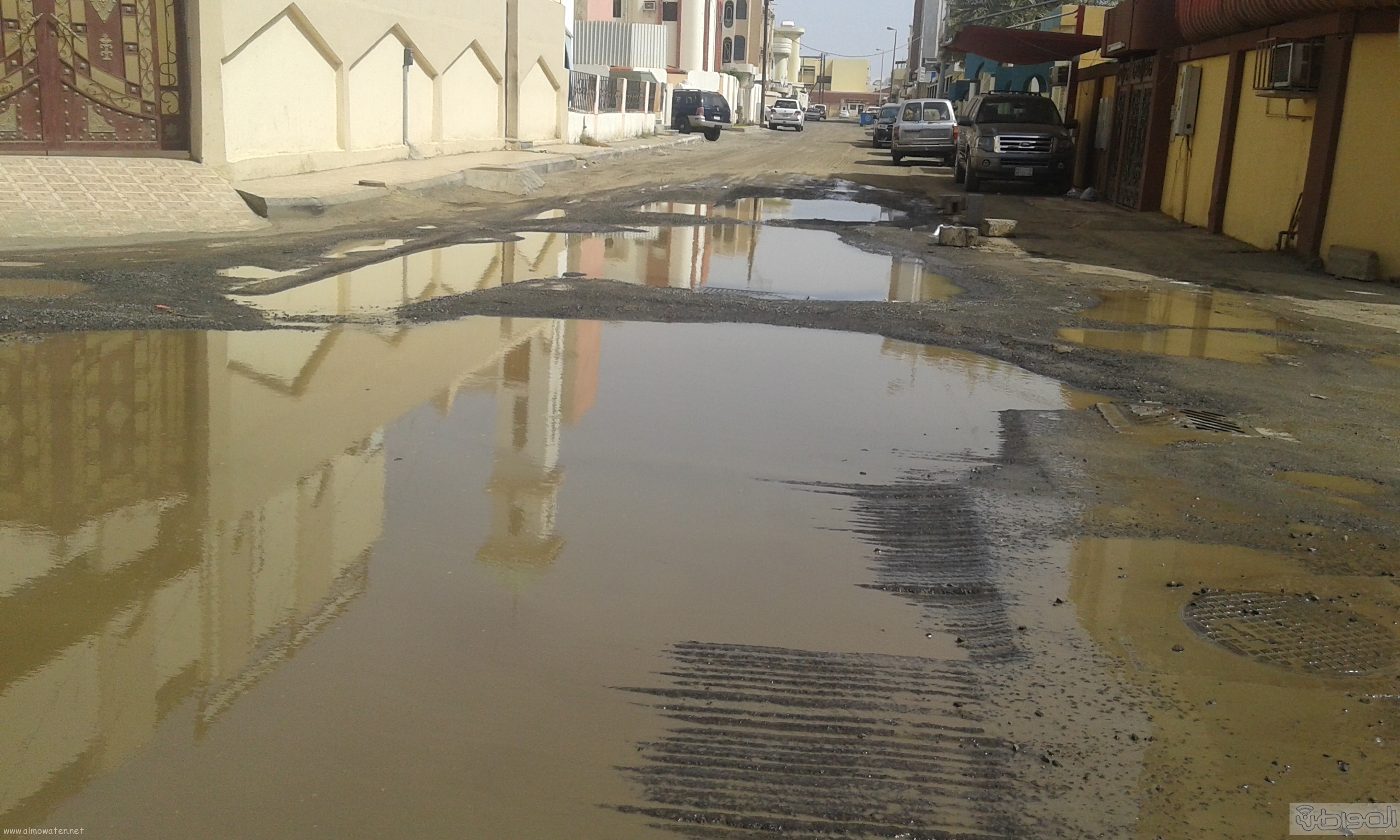 مياه الصرف الصحي تحاصر مسجد ومباني حكومية بروضة جازان (13)