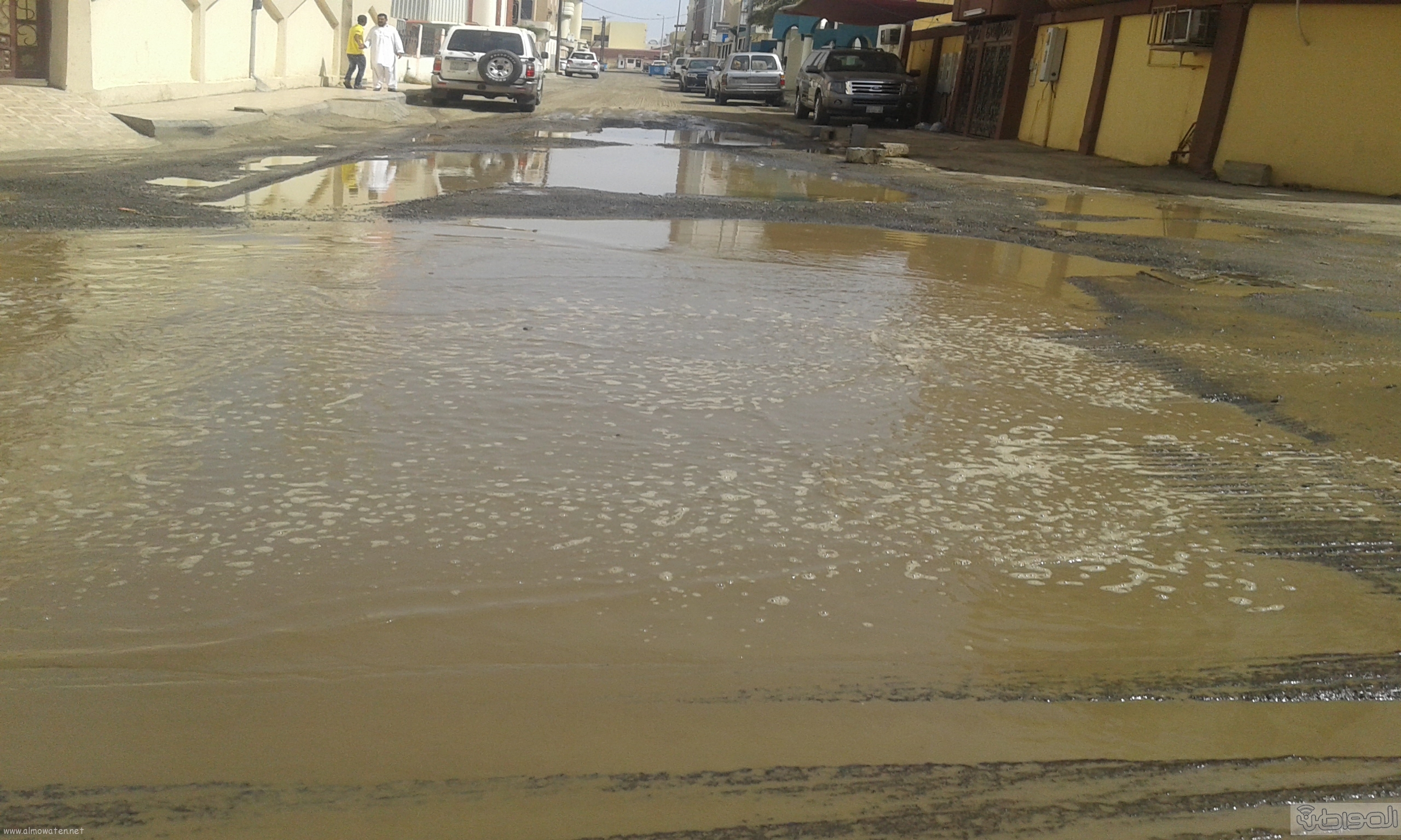 مياه الصرف الصحي تحاصر مسجد ومباني حكومية بروضة جازان (6)