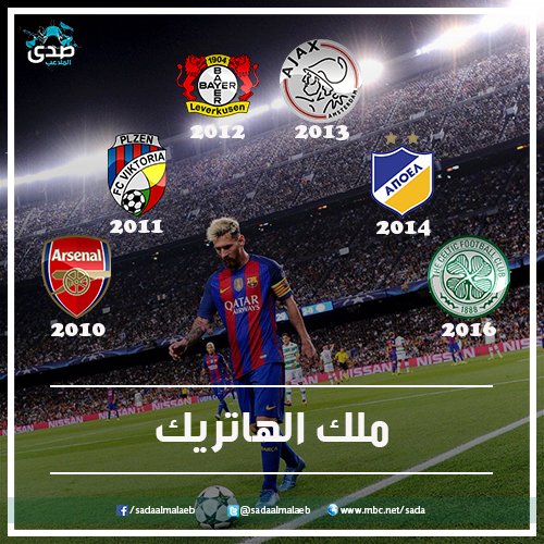 برشلونة يشهد تحطيم ميسي لرقم ملك الهاتريك