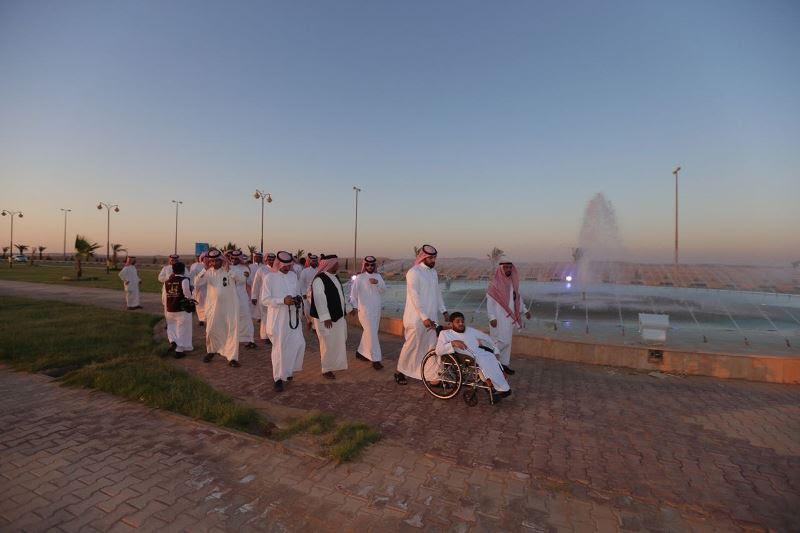 بالصور.. نادي الجوف لذوي الاحتياجات الخاصة يزور مهرجان ميقوع الصيفي