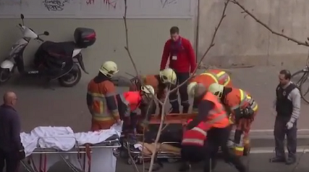 شاهد أول فيديو لنقل ضحايا تفجير مترو بروكسل