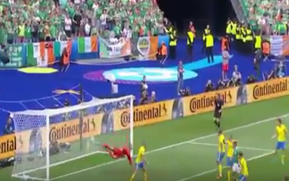 بالفيديو.. أيرلندا تتقدم والسويد تتعادل في “يورو 2016”