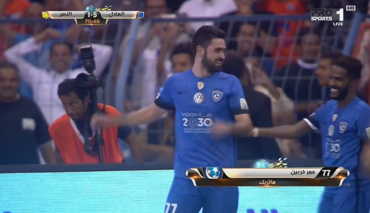 بالفيديو.. الهلال يتقدم على النصر 5 ـ 1 وعمر خريبين يُحقق الهاتريك