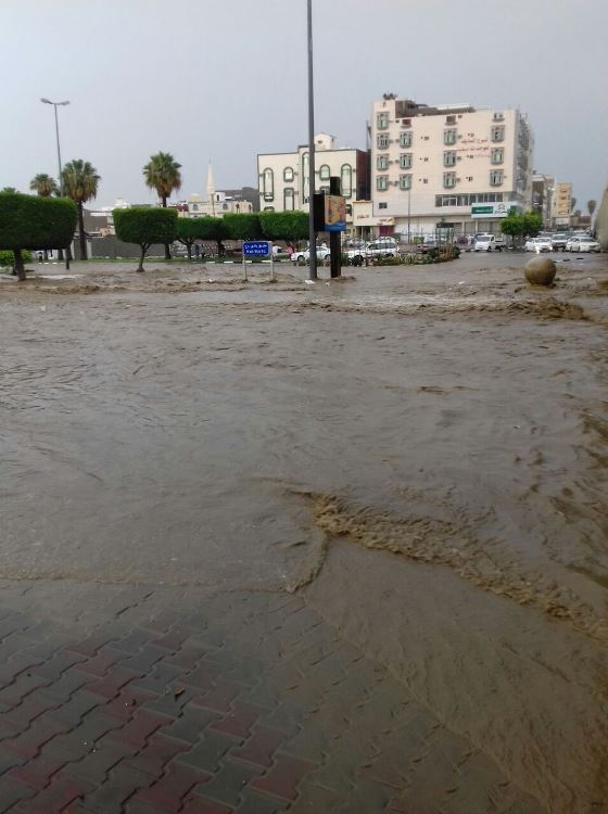 بالصور.. سيول طريق وادي وج المسيال بالطائف تستقطب الأهالي