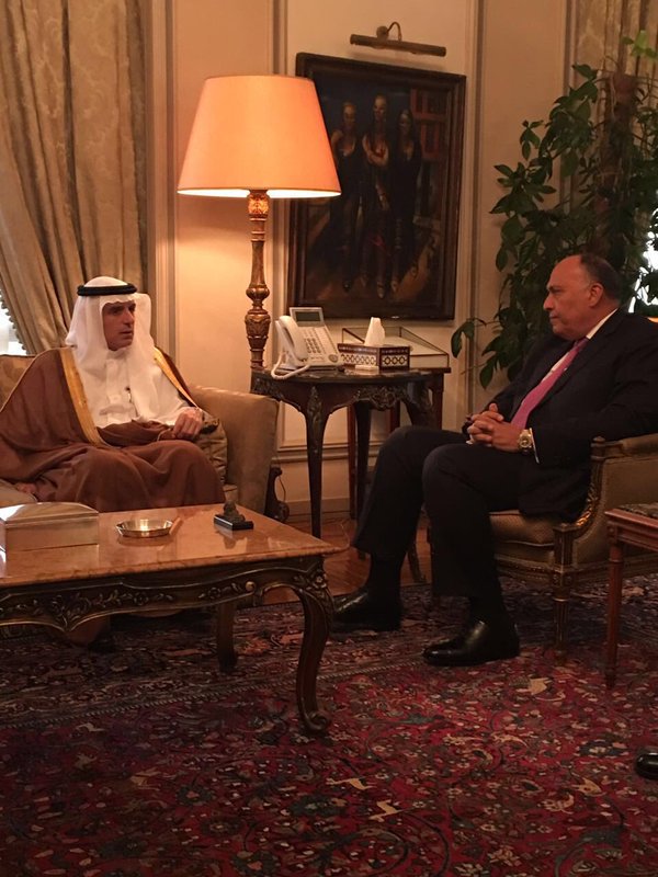 وزيرا خارجية السعودية ومصر  يبحثان التنسيق لمواجهة تحديات المنطقة