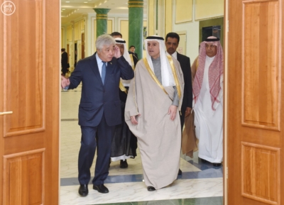 وزير الخارجية عادل الجبير مع وزير خارجية كازاخستان.jpg0