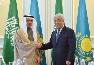 وزير الخارجية عادل الجبير مع وزير خارجية كازاخستان.jpg17