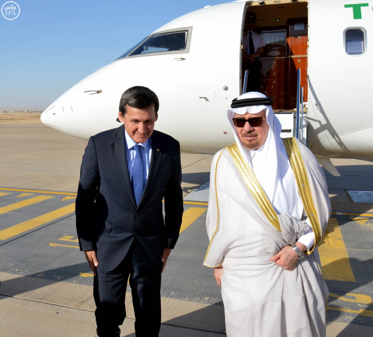 نائب رئيس مجلس الوزراء وزير الخارجية التركمانستاني يصل #الرياض