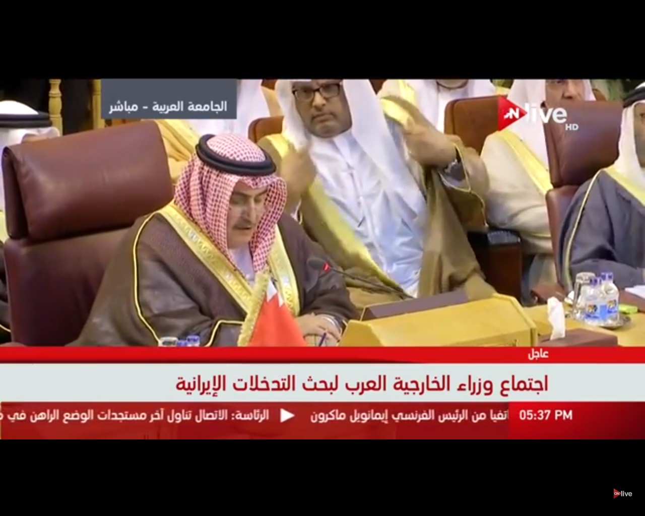 بالفيديو.. وزير خارجية البحرين: إيران تريد إسقاط دولنا.. وحزب الله ذراعها الأكبر
