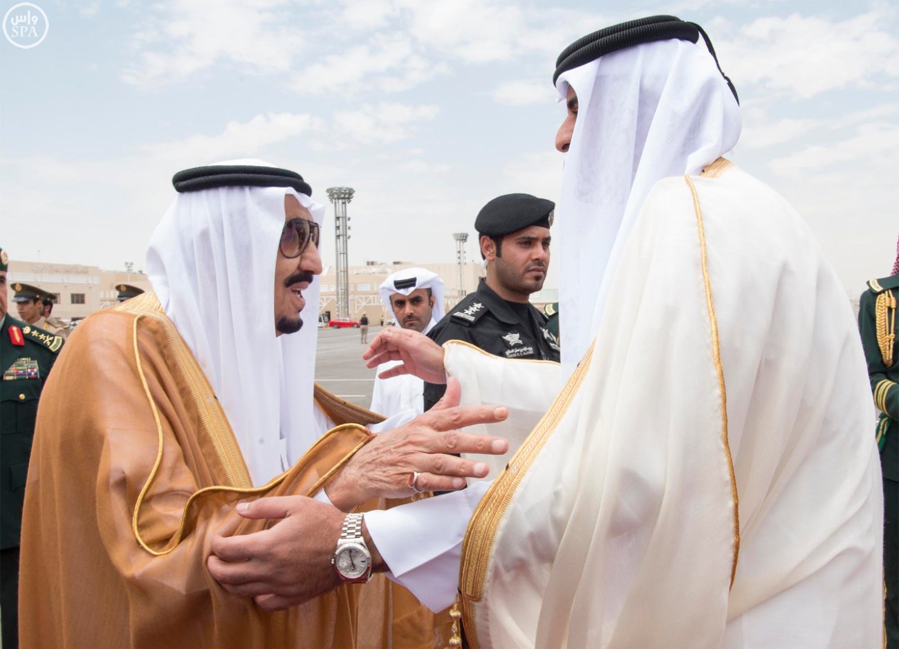 بالفيديو .. لحظة وصول قادة الخليج للمشاركة في #القمة_الأمريكية_الخليجية