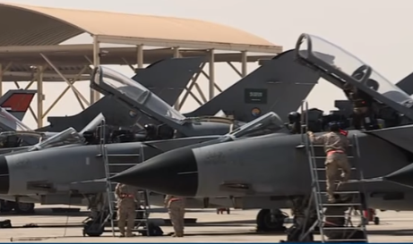 ‏شاهد.. وصول مقاتلات التورنيدو #السعودية المشاركة في #تمرين_الحرب_الصاروخي