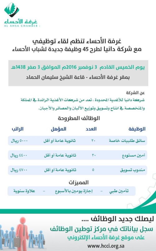وظائف غرفة الاحساء2